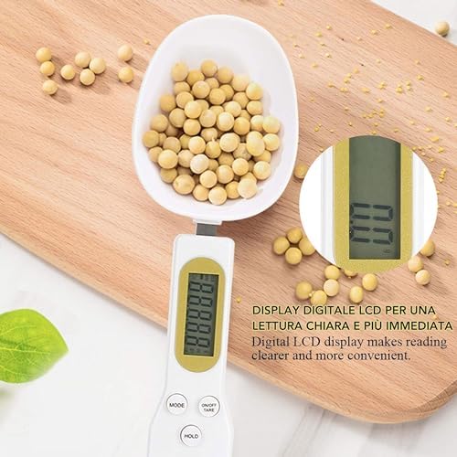 IPEA Balance à Cuillère Numérique pour Mesurer le Poids des Aliments en Cuisine - Précision de 1 g à 500 g - Balance électronique avec Affichage - Doseur pour Peser et Doser de Petites Quantités – Image 7