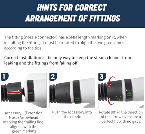 GLOIL Nettoyeur Vapeur,Multi-usage Nettoyant Vapeur,Punaises de Lit Avec 10 Accessoires Pour Taches sur Vitres,Canapé,Sèche,Matelas,Tapis,Voiture,Cuisines-Steamer Cleaner (black) (black) – Image 6