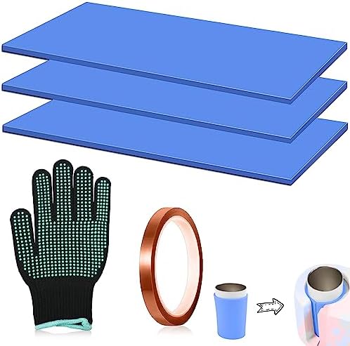 BNGXR 3pcs Silicone Mug Wrap, Mug Press Silicone Wrap, Ébauches de Sublimation Presse pour Tasses Machine à Sublimer les Tasses Machine à Presser les Tasses (avec gants)
