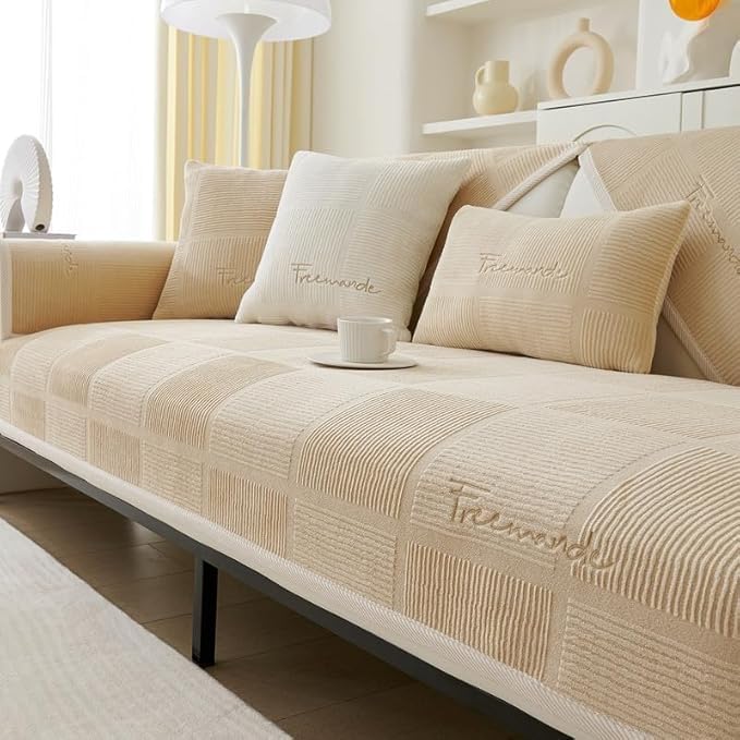 Housses de canapé en flanelle lavables - Nouvelles housses de coussin de canapé, Housse de canapé antidérapante 1 2 3 4 places pour canapé sectionnel, Housse de canapé en forme de L (Gris,70x150cm) – Image 39