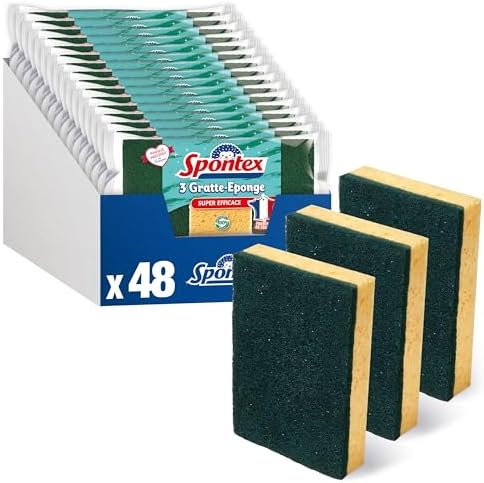 Spontex - Gratte-Eponge Stop-Graisse - 2 éponges grattantes vertes protection anti-graisse – Image 21