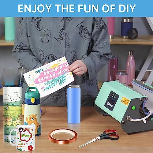 BNGXR 3pcs Silicone Mug Wrap, Mug Press Silicone Wrap, Ébauches de Sublimation Presse pour Tasses Machine à Sublimer les Tasses Machine à Presser les Tasses (avec gants) – Image 2