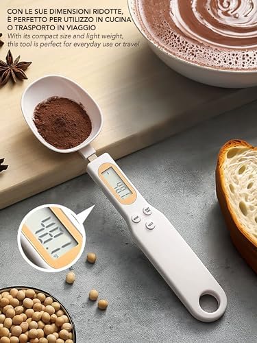 IPEA Balance à Cuillère Numérique pour Mesurer le Poids des Aliments en Cuisine - Précision de 1 g à 500 g - Balance électronique avec Affichage - Doseur pour Peser et Doser de Petites Quantités – Image 3