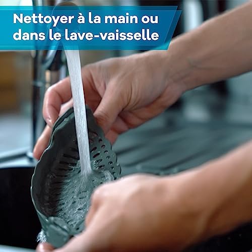 Passoire Clipsable Universelle en Silicone - Demi Passoire avec Bec Verseur pour Casseroles - Gadget Cuisine Pratique pour Égoutter Pâtes et Aliments - Passoire Pliable, Compacte, Adaptable et Durable – Image 4