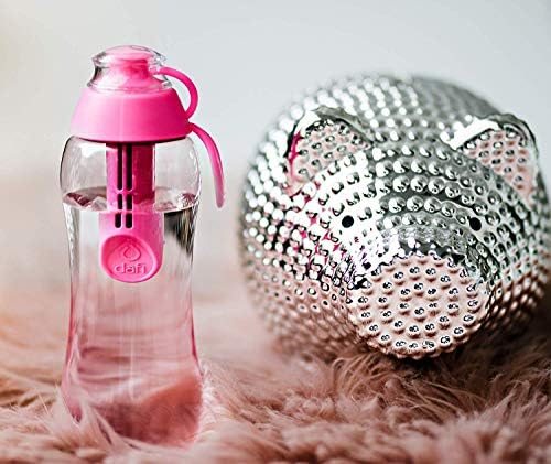 Dafi Gourde Filtrante Soft, 1 Filtre à Charbon Actif Rose 0,3 L - Filtre le Chlore et autres contaminants, Gourde Sport Transparente, Bouteille Filtrante Sans BPA, Gourde Paille, Bouteille d'eau – Image 2