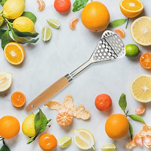 Kichvoe Pilon À Ail Pressoir A Fruit Outillage À Main À Main -Purée -Purée en Acier -Purée Ustensile -Purée Fruits -Purée pour À Domicile Garlic Outillage Nourriture pour Bébés – Image 5