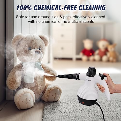 GLOIL Nettoyeur Vapeur,Multi-usage Nettoyant Vapeur,Punaises de Lit Avec 10 Accessoires Pour Taches sur Vitres,Canapé,Sèche,Matelas,Tapis,Voiture,Cuisines-Steamer Cleaner (black) (black) – Image 3