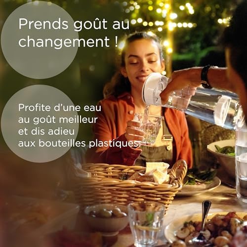 BRITA Bouteille filtrante Blanche graphite x3 filtres MicroDisc incl - réduit le chlore, certains PFAS, pesticides, herbicides et hormones, Préserve les minéraux tels que le calcium et le magnésium – Image 3