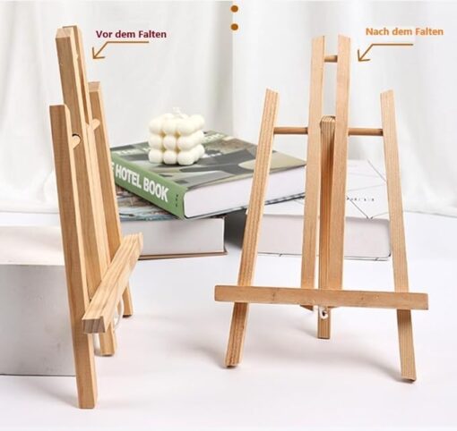 Lot de 16 chevalets de table en bois - 30 cm - Portable - Hauteur réglable - Support décoratif - Pour enfants, art et artisanat – Image 7