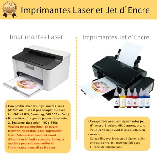 TransOurDream Papier Transfert pour Textile 3.0 - Imprimantes Jet d'Encre & Laser, Pochette 10 Feuilles A4 Papier Transfert pour T-Shirts ou Textiles Blancs et Clairs, Non Impression Miroir 2-3.0-10 – Image 3