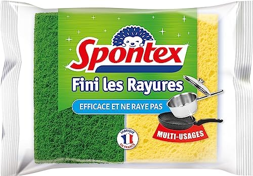 Spontex - Gratte-Eponge Stop-Graisse - 2 éponges grattantes vertes protection anti-graisse – Image 11