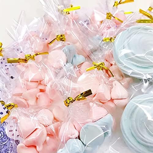 Sac Plastique Transparent 100pcs 8x12cm,avec Liens Torsadés 100 pcs,Sachet Cellophane Sachet Transparent Cadeau pour Emballage cadeau de fête, Cadeaux de mariage, Cadeaux d'anniversaire pour enfants – Image 6