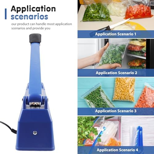 Thermoscelleuse Machine, Scelleuse Thermique, Soudeuse Sac Plastique, Avec Contrôle De La Température à 8 Vitesses, Thermoscelleuse pour Sacs En Plastique Pp Pe (Longueur 300 mm, Largeur 3 mm) – Image 6