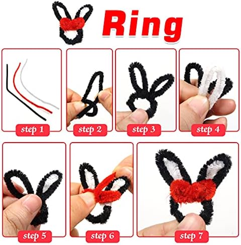 TOAOB 100pcs Fil Chenille Tiges de Fils Chenille Rouge Cure Pipes Cleaner Couleurs Assorties Cleaners Crafts Set 6mm x 300mm pour DIY Artisanat Décoration Fournitures Loisirs Creatifs – Image 5