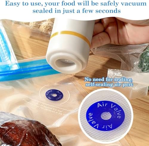 GOEDCH Machine à emballer sous vide avec 15 sacs sous vide : appareil de mise sous vide portable pour aliments, mise sous vide manuelle, chargement USB, petit pour aliments secs ou humides, stockage – Image 6