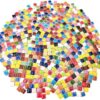 Lot de 500 carreaux de mosaïque carrés en céramique - 500 g - 1 x 1 cm - Fait à la main - Pour les amateurs de projets de mosaïque et de décoration d'intérieur (mélange de couleurs)