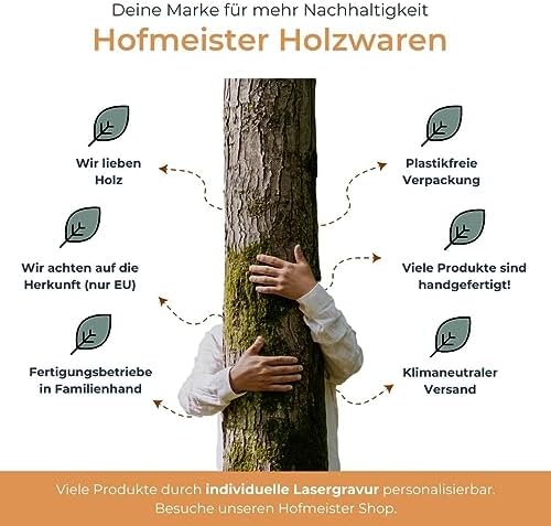 HOFMEISTER® 30cm Pressepurée pour pommes de terre, légumes, fruits & choucroute Résistant à la chaleur, antibactérien, antirayures, presseherbes robuste en bois de hêtre, fabriqué en Europe, – Image 6