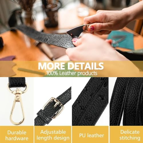 Csirnto Sangle Réglable pour Bandoulière Bandouliere pour Sac Sangles de Remplacement pour Sacs à Main Sac à Main Anse de Sac Sangle Sac Bandouliere Anse pour Sac à Main Remplacement Cuir – Image 2