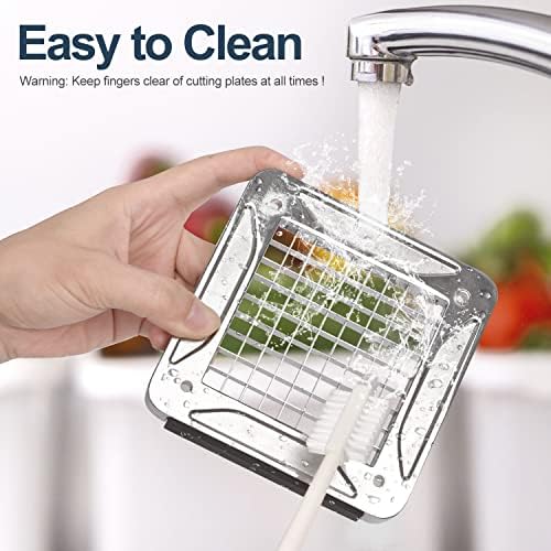 Sopito Coupe Frite, Coupe Frites Manuel en INOX Antidérapant Coupe Frite Professionnel avec Lames de 9x9mm, Idéal pour Pommes de Terre et Légumes – Image 6