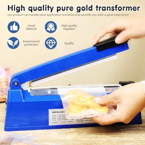 Thermoscelleuse Machine, Scelleuse Thermique, Soudeuse Sac Plastique, Avec Contrôle De La Température à 8 Vitesses, Thermoscelleuse pour Sacs En Plastique Pp Pe (Longueur 300 mm, Largeur 3 mm) – Image 5