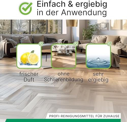 BiOHY Détergent pour des aspirateurs humide (12 x 1l Bouteille) + Distributeur | 1:200 concentré pour des aspirateurs eau | idéal pour carrelage, PVC, parquet et tapis | écologique (Saugwischer) – Image 5