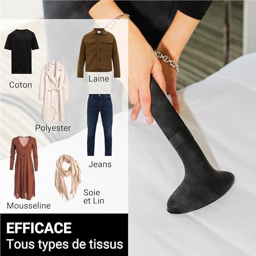 STEAMONE - Defroisseur Vapeur Vertical - Steamer Puissant 2000W - Qualité Professionnelle - Fer à Repasser - Grand Réservoir 3,5L - Accessoires inclus - Cable de 2,5m - Entreprise Française - T2000B – Image 5