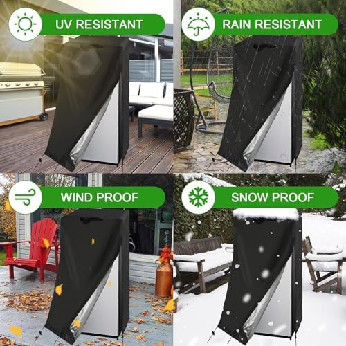 Guisong Housse imperméable et anti-poussière pour protéger les congélateurs verticaux/réfrigérateur à boissons - Convient pour les grandes pièces froides (83 x 83 x 170 cm (l x P x H) – Image 5