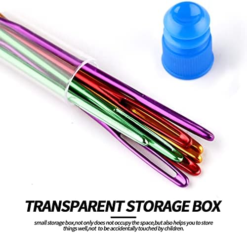 Réparation Aiguilles à Coudre, Grosse Aiguille Coudre et Aiguilles à Tapisserie géantes avec Bouteille Transparente pour Le Crochet Darning Perlant Quilting Tisser Artisanat, Total 8 Pcs – Image 6