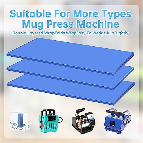 BNGXR 3pcs Silicone Mug Wrap, Mug Press Silicone Wrap, Ébauches de Sublimation Presse pour Tasses Machine à Sublimer les Tasses Machine à Presser les Tasses (avec gants) – Image 6