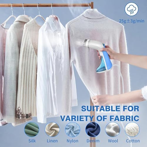 Midmoon Défroisseur Vapeur Vertical, Fer à Repasser Portable 1000W 150ml Voyage Vapeur Steamer, 30S Réchauffage Rapide Défroisseur pour La Maison, Le Bureau (White) – Image 4