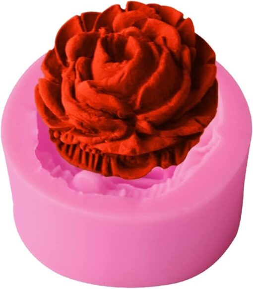 UU19EE 3D Silicone Moule À Cake Rose Fleur Silicone Moule Fondant Cadeau Décoration Chocolat Savon Savon Polymère Argile Résine Cuisson Moules – Image 4