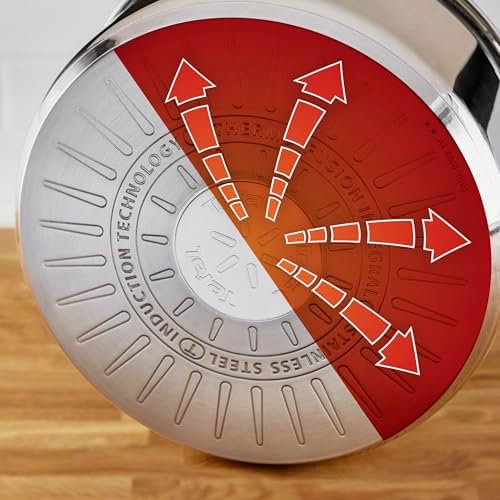 Tefal Ingenio Preference On Lot de 2 Poêles 24/28 cm + poignée amovible, Induction, Acier inoxydable, Empilable, Compatible lave-vaisselle, Fabriqué en France L9759002 – Image 6
