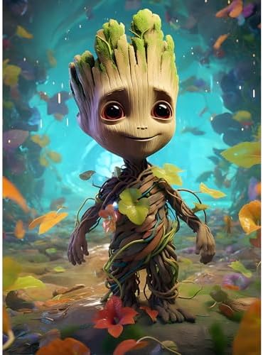 QINRUBB DIY Stitch Peinture Diamant Painting Kit, 5D Dessin Animé Art du Diamant Complet Kits, Papillon Diamond Art Kits Strass Point de Croix Painting pour Adultes Débutants Maison Décor 30X40cm – Image 12