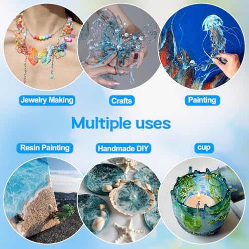 VIDA ROSA Pigments liquides pour résine époxy très concentrés - Colorant solide pour résine époxy - 18 couleurs - Pour loisirs créatifs en résine, bijoux en résine (10 ml chacun) – Image 6