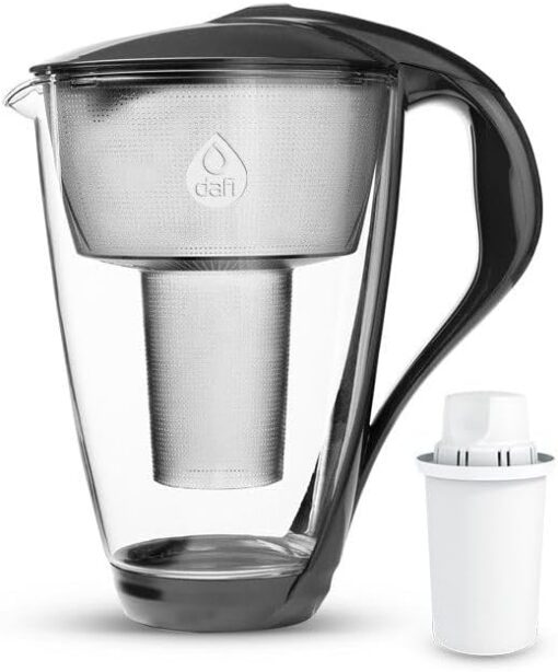 Dafi CRYSTAL Carafe Filtrante en Verre LED 2L, 1 Filtre Classique, Blanc - Cartouche à Charbon actif, Réduit le Calcaire et le Chlore, Filtration de l'eau, Carafe Filtre eau - Sans BPA – Image 13