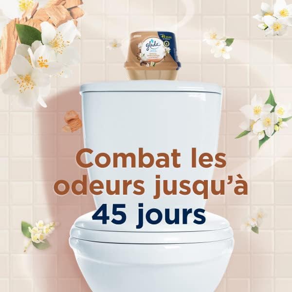 Glade Gel Premium - Désodorisant infusé aux Huiles Essentielles pour Toilette Et Salle de Bain - Sensual Sandalwood & Jasmine - 45 Jours de Parfum – Image 4