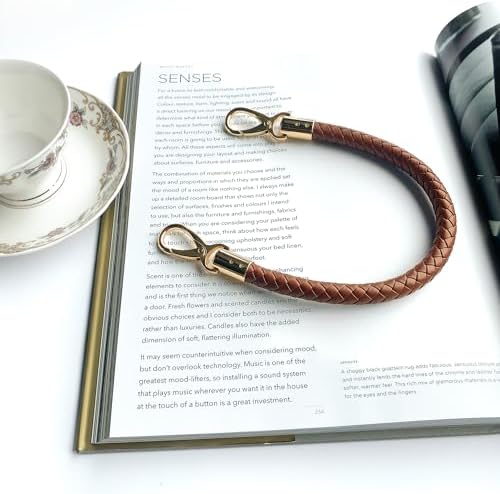 Zzcy Anse de Sac 2Pcs Sangles de Rechange en Cuir pour Sac à Main Poignee sac a main Avec Petit Porte-clés(Marron 40cm) – Image 3