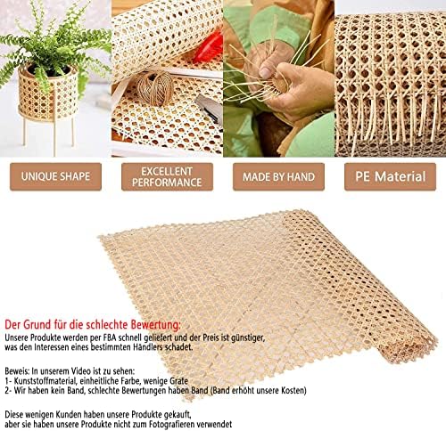 Plastique Sangle Rotin, 2 x 0,35m Sangle Cannage Rotin Rouleau, Carré Rouleau Rotin Cannage Rotin pour Bricolage Armoire Chaise Meuble – Image 2