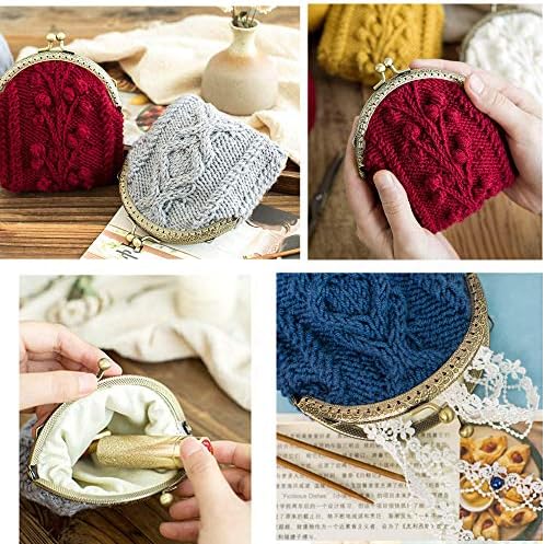 MengH-SHOP Arc en Métal Cadre Baiser Fermoir Serrure Semi-Circulaire Sac À Main Sac Cadre Fermoir Serrure Fermoirs Craft Cadre pour DIY Porte-Monnaie Faisant 10 Pièces (Bronze) – Image 2