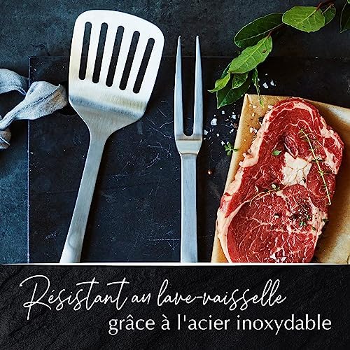 Stanley Rogers - Fourchette à viande en acier inoxydable - Fourchette à barbecue pour viande en finition satinée - Accessoires de cuisine lavables au lave-vaisselle – Image 5