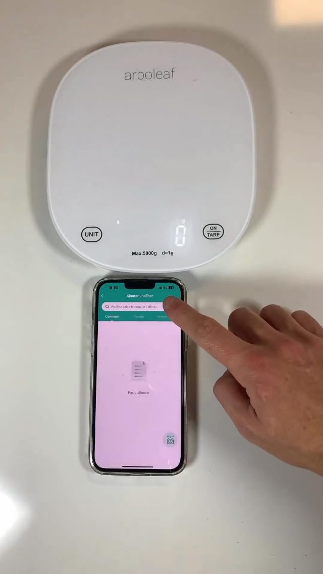 arboleaf Balance de Cuisine 10kg/0,5g, Balance Cuisine qui Calcule les Calories, Balance Nutritionnelle Connectée, Rechargeable USB – Image 7
