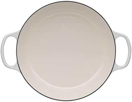 Le Creuset Faitout Signature en Fonte Émaillée, Rond, 30cm, 3,2 L, 5,555 kg, Meringue, 21180306422430 – Image 3