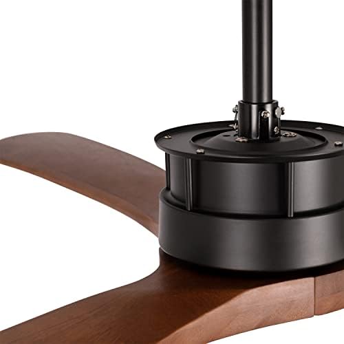 CREATE / WINDLARGE/Ventilateur de plafond avec télécommande et Wifi, noir pales bois foncé / 40W, silencieux, Ø152 cm, 6 vitesses, minuterie, 2 hauteurs, moteur DC, fonction été-hiver – Image 3