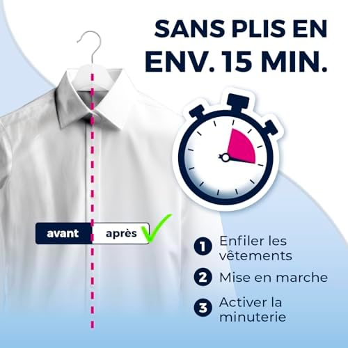 CLEANmaxx Repassage automatique de chemises PRO | Remplace le fer à repasser, la planche à repasser & le steamer | Appareil de repassage pour chemises, chemisiers & t-shirts | Innovant & efficace – Image 4