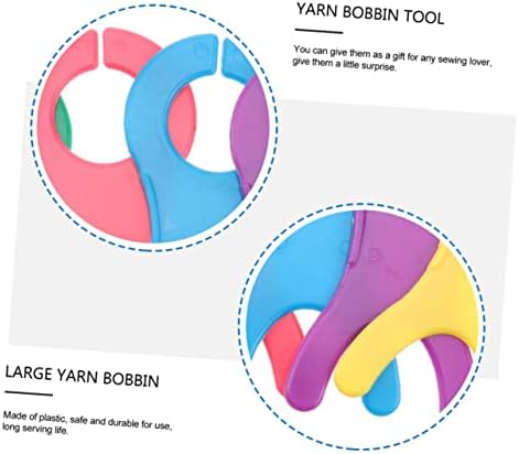 EXCEART 40 Pièces Planche à Enrouler La Laine Organisateur De Bobine De Outil De Tricot Bricolage Machine à Tisser Les Fils Grande Bobine De Tricoteur Bobines Plastique Espèce De Poisson – Image 5
