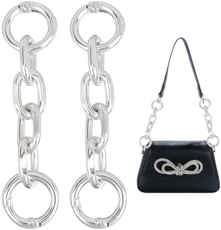 UNICRAFTALE 2pcs Chaîne de Sac à Main Aluminium Doré Clair Chaîne D'Extension de Sac à Main 9.7cm Rallonges de Sangle de Sac à Bandoulière avec Anneaux à Ressort Remplacement pour Sac à Main – Image 11