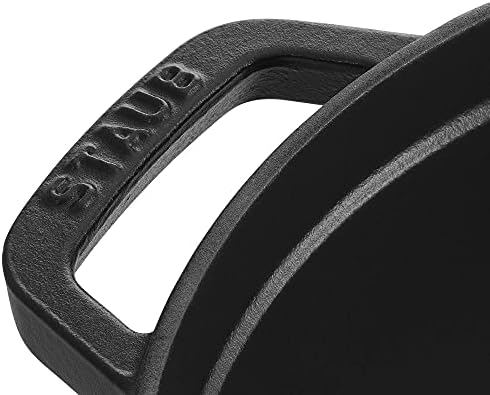 STAUB Cocotte en Fonte Émaillée avec Couvercle, Tous feux dont induction, 7 à 8 personnes, Ronde, 30 cm, 8,34 L, 8,9 kg, Noir Mat – Image 3