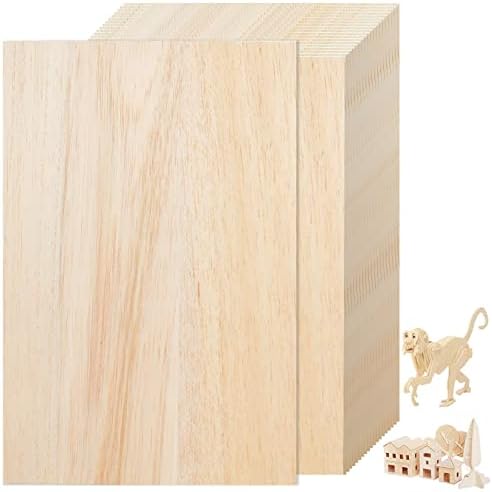 SENENQU 20 PCS Feuilles de Bois de Balsa 1.5 mm, 300 x 200 x 1.5MM Feuilles de Bois Minces, Balsa 1.5 mm pour Fabrication de Maquettes, Modelisme, de Peintures