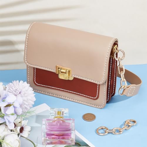 UNICRAFTALE 2pcs Chaîne de Sac à Main Aluminium Doré Clair Chaîne D'Extension de Sac à Main 9.7cm Rallonges de Sangle de Sac à Bandoulière avec Anneaux à Ressort Remplacement pour Sac à Main – Image 2