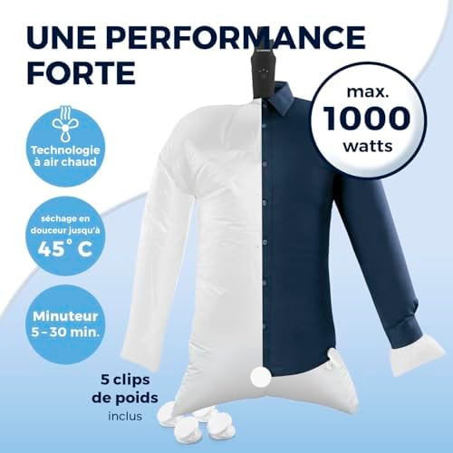 CLEANmaxx Repassage automatique de chemises PRO | Remplace le fer à repasser, la planche à repasser & le steamer | Appareil de repassage pour chemises, chemisiers & t-shirts | Innovant & efficace – Image 5